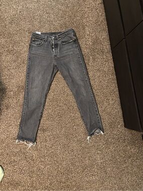 Levi's 501 Jeans with Distressed Hem
